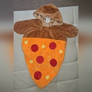 Baby Pizza Costume with Hood - Brown and Orange 0-9M